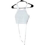 Hollister Womens Crochet Knit Crop Top Tank Wrap Waist White Size XS Photo 1