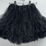 Leg Avenue  Black Petticoat Womens One Size Layered Tulle Ruffled Skirt Costume Photo 0