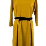 Anthropologie Girls from Savoy Mini Dress Mustard Yellow Taylor Swift Photo 0