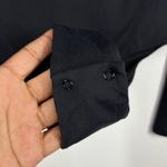 PUMIEY Black Bodysuit Women's L Long Sleeve Mock Neck Stretchy Snap‎ Closure Size L Photo 3