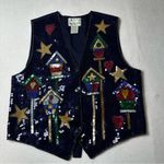 Quacker Factory Vintage‎ The Quaker Factory Woman’s Vest Sequin 80’s Small Photo 0