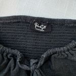 Brandy Melville Black Linen Crop Tank Photo 3