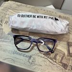 I’d rather be with my Pug Zippered Pouch White Photo 6