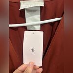 BHLDN NWT Anthropologie Women Leila Deep V Neck Flutter-Sleeve Satin Rust Gown 4 Photo 9