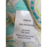 Sigrid Olsen  Womens Paisley V Neck Puff Smocked Sleeve Blouse Mint Green Size XS Photo 2