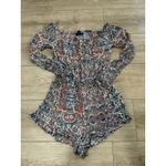 Aeropostale  Women's Boho‎ Paisley Printed Romper Jumpsuit Size S Long Sleeve Photo 2