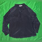 Gerard Darel Gerard Darrel 100% Silk Navy Blue Floral Blouse size 44 Photo 1