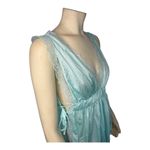 Vintage Sears Sexy Lace Open Sided Lingerie Top green & white size medium Photo 2