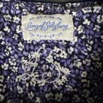 Lanz of Salzburg Women Blue Floral Button Front Midi Dress Prairie Cottagecore Purple Size XL Photo 7