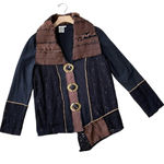 VINTAGE 90s PARSLEY & SAGE Asymmetrical Cardigan Jacket Black Size L Photo 0