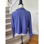 Athleta Retroterry Periwinkle Purple Johnny Collar Long Sleeve Pullover Photo 3