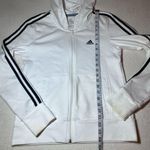 Adidas White  Zip-Up Hoodie Photo 4