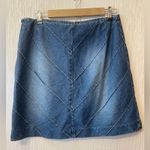 Ralph Lauren Vintage Chevron Denim Skirt Size 12, Made in Hong Kong, 100% Cotton Photo 0