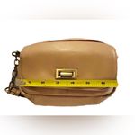 Merona   Tan mini flap Leather Crossbody Bag like new Photo 2