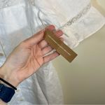 o.p.t Adina White Linen Midi Lace Dress Button Front 8 NWT Puff Sleeves Photo 7