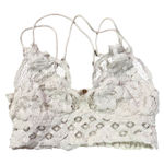 Free People Adella White Lace Crochet Bralette Crop Top Boho Festival S Photo 0