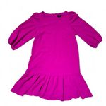 DKNY  Women’s Hot Pink Balloon Sleeve Shift Dress Skirt Bottom Blouson size 8 Photo 3
