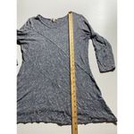 Dress Barn Striped Diagonal Pattern 3/4 Sleeve Casual Tunic Top Gray & White L Photo 3