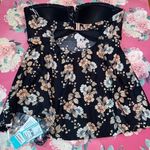 Seafolly ‎ halter tankini NEW floral cut out back size 6 US Photo 3