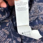 Lucky Brand Top Blue Pink Floral Pin-tucked Front Boho 3/4 sleeve shirt size M Photo 11