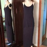 MONROW Maxi Layered Tank Dress. XS. Blue Photo 1