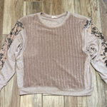 Mystree  Boho Floral Sleeve Sweatshirt Top Photo 0