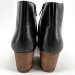 Madewell  The Rosie Ankle Booties Side Zip Almond Toe Heeled Leather Black 7.5 Photo 4
