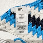 BP New  Crochet Zig Zag Stripe Tie Back Halter Top Blue Photo 15