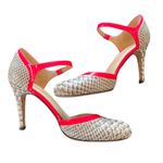 Kate Spade High Heels Unique Stylish Snakeskin with Neon Accents Size 9 Photo 2