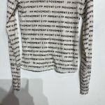 Free People Movement White High Jump Printed Logo Long Sleeve Sz S Photo 3