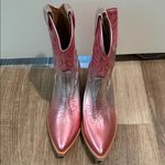 ShuShop Metallic Pink and Silver Heeled Boots Size 9 Photo 1