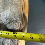 Plinio Visona  Cream Genuine Leather Handbag Purse Alligator Made Italy Photo 7