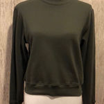 Strut this  Dark Green Cropped Sweatshirt Photo 0