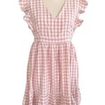 Jack by BB Dakota Gingham Pink and White Dress Size 2 Photo 1