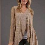 Free People  HemingWay Waterfall Drape Oversized Knit Cardigan Sweater Size Small Photo 4