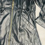 Jacqueline Ferrar Vintage Black Genuine Leather  Coat Jacket Photo 2