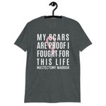 Gildan Breast Cancer Awareness & Mastectomy Gray Cotton Tee Shirt Size Medium Photo 1