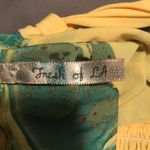 Fresh of LA Yellow & Green Halter Dress Size L Photo 3