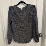 SheIn Black gingham long sleeve  top Photo 0