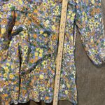 ASOS  Dress Womens 12 Mini Floral Milkmaid Corset Long Puff Sleeve Tie Romantic Photo 7