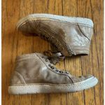 Söfft Annaleigh High Top Sneaker Shoes Womens Gold Tan Lace Up Side Zip Leather Size 7.5 Photo 6