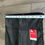 Spanx High Rise Black Faux Leather Slimming Leggings Size Medium Tall Photo 5