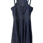 City Studio Womens Navy Floral Sleeveless Midi Dress Back Zip Size 3 Above Knee Photo 10