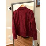 Erin London Red Faux Suede Snake Print Jacket Size M Photo 4