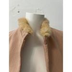 Vintage Hong Kong Carsamono beige womens fur trim pea coat Size small Tan Photo 4