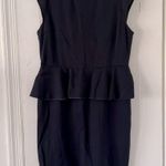 Alice + Olivia  Employed Victoria Navy Blue Peplum Dress Photo 2