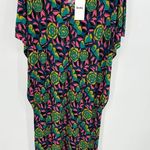 Leota  Dress Women's S Multi Blue Pink Bright Floral Marche Fleur V-Neck Maxi Photo 11