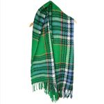 Aerie  Green Plaid Blanket Scarf Fringe Photo 1