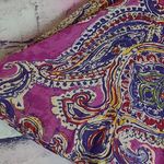 Ralph Lauren LAUREN  PAISLEY PURPLE TIE DYE HANDKERCHIEF HEM LINED SKIRT M PETITE Photo 3