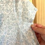 Joie  Linen Cowl Neck Blue Floral Tee. Size Large. Photo 3